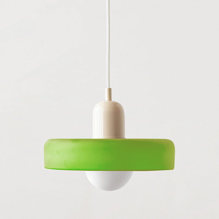 Pendant lamp made of colored glass