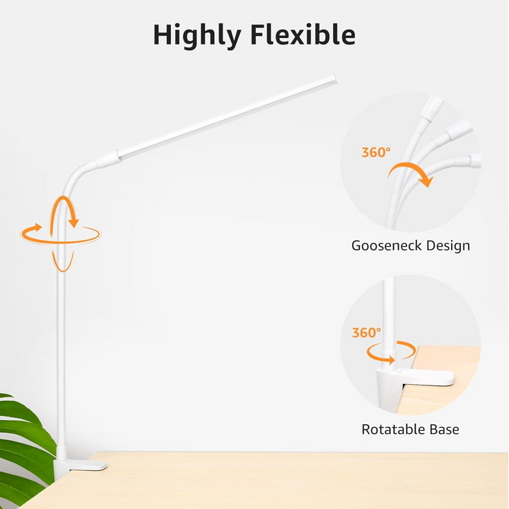 LumoClip – Sleek LED Desk Lamp for Focused Brilliance