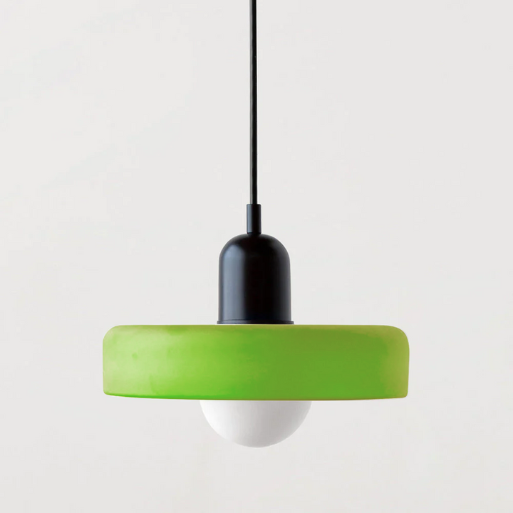 Pendant lamp made of colored glass
