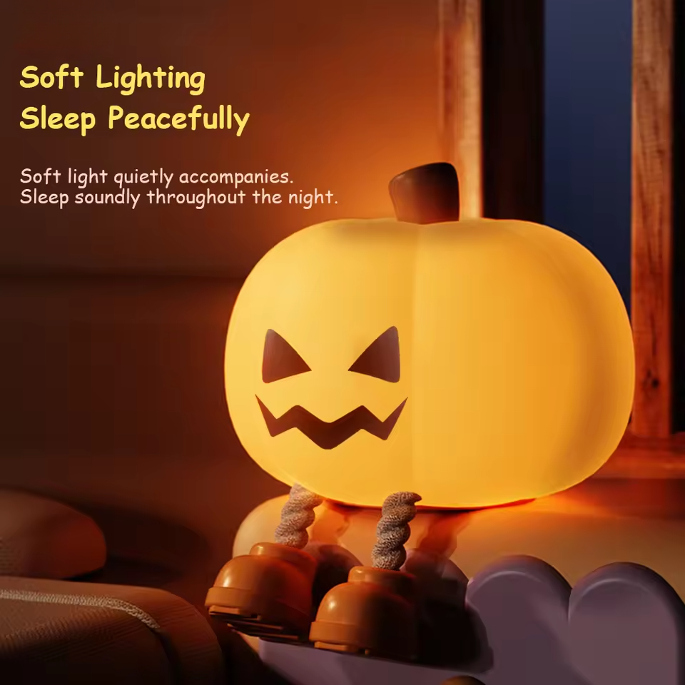 PumpkiGlow – Cozy Night Light with Playful Charm