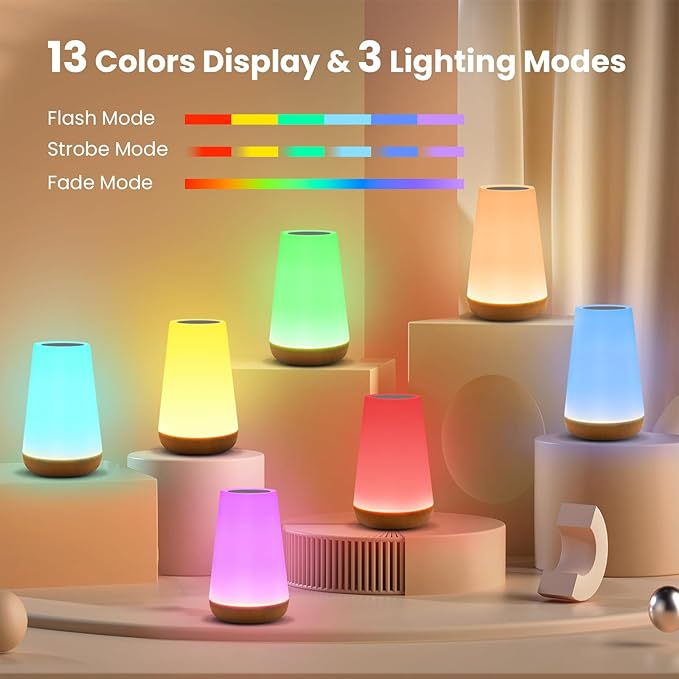 LumaEase – Touch Control LED Lamp with Colorful Glow