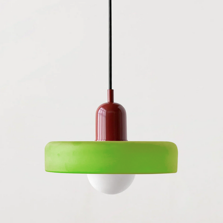 Pendant lamp made of colored glass