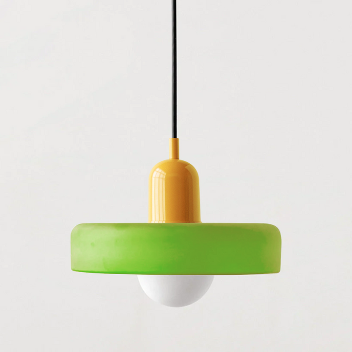 Pendant lamp made of colored glass