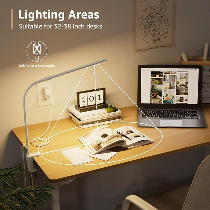 LumoClip – Sleek LED Desk Lamp for Focused Brilliance