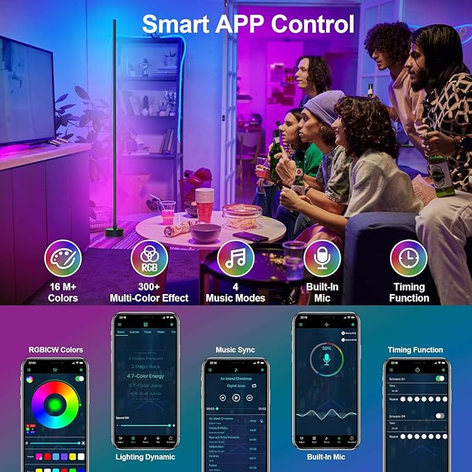 LumoGlow – Smart RGB Corner Lamp that Transforms Every Room