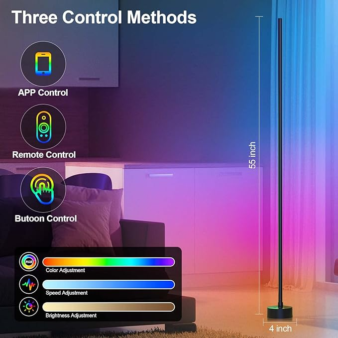 LumoGlow – Smart RGB Corner Lamp that Transforms Every Room
