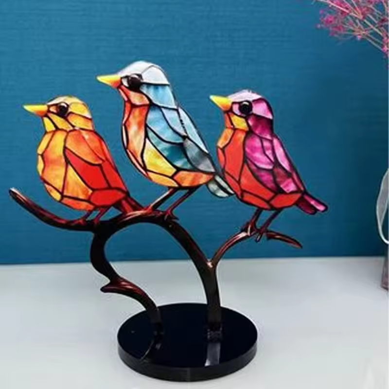 Colorful Bird Ornament – Handmade Decoration That Brings Joy to Your Home