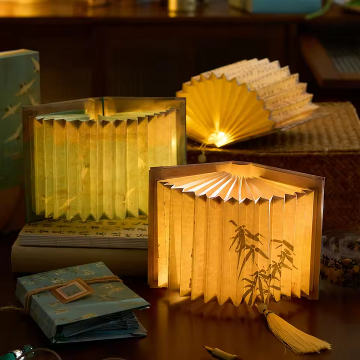 Handmade Folding Book Light – Artistic Glow with Timeless Charm