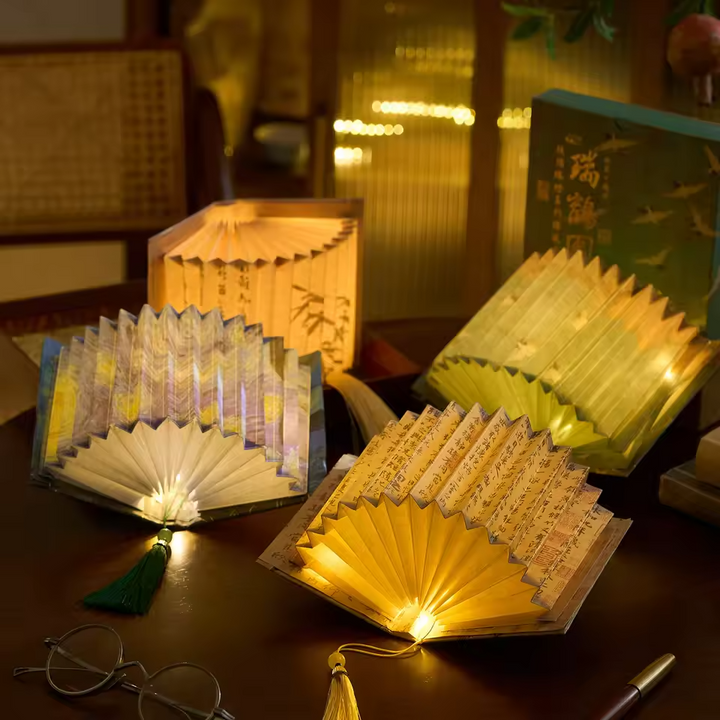 Handmade Folding Book Light – Artistic Glow with Timeless Charm