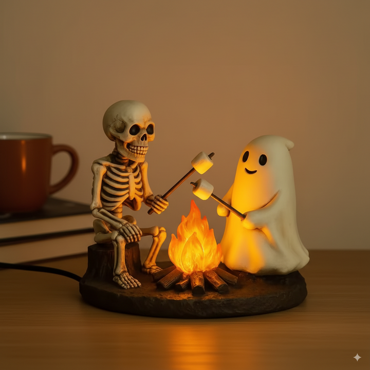 SpookFire – Skeleton & Ghost Campfire Flickering Nightlight