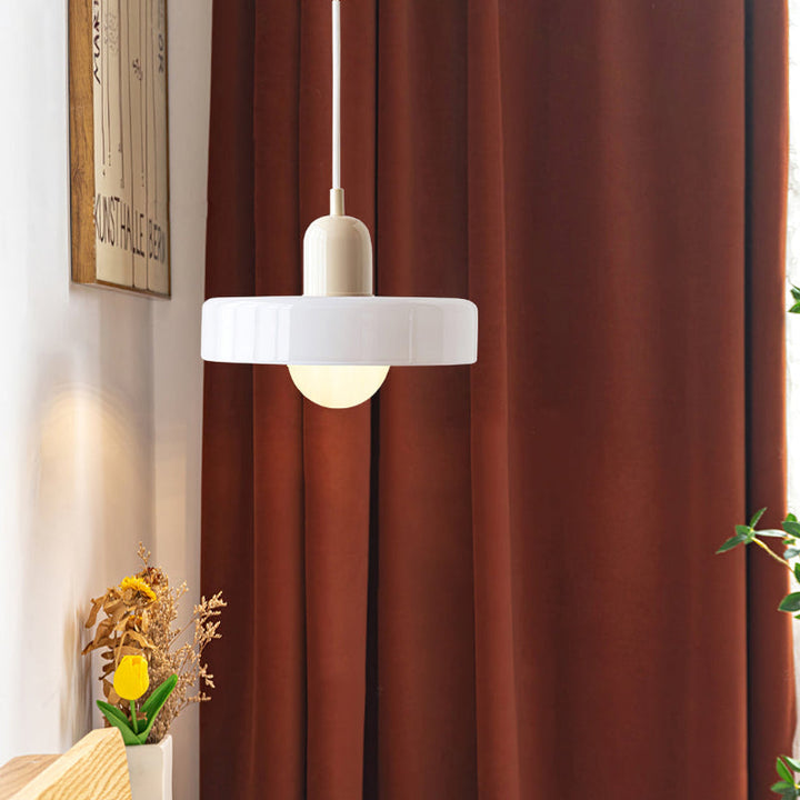 Pendant lamp made of colored glass
