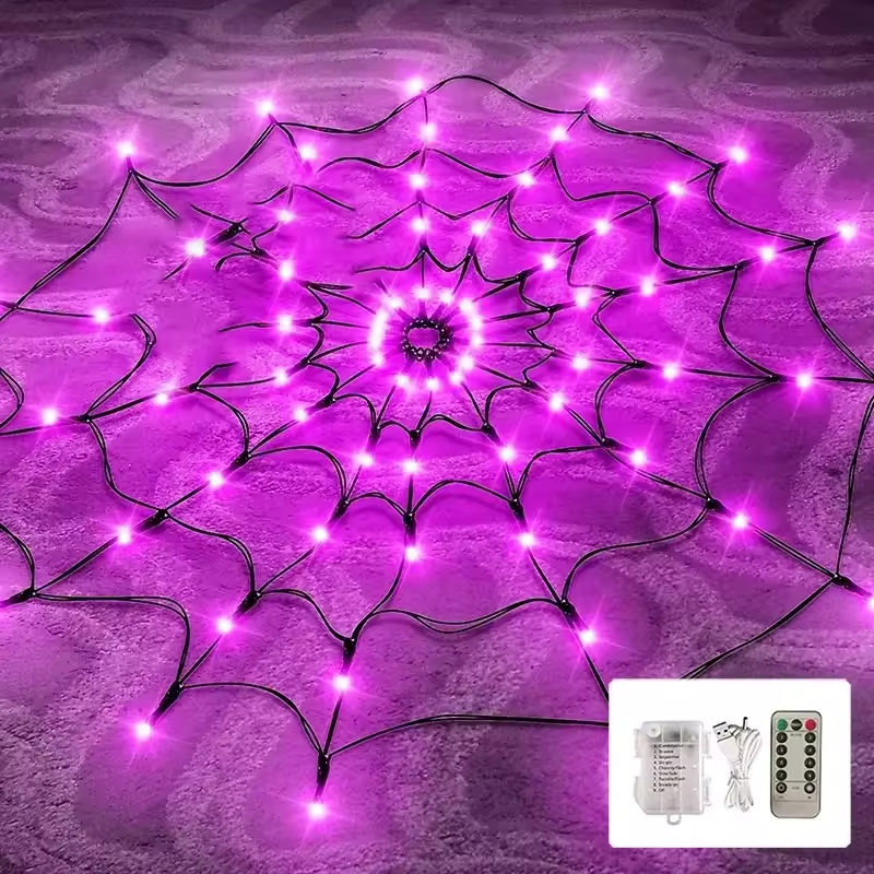 WebaGlow – Halloween Spider Web Lights with Spooky Charm
