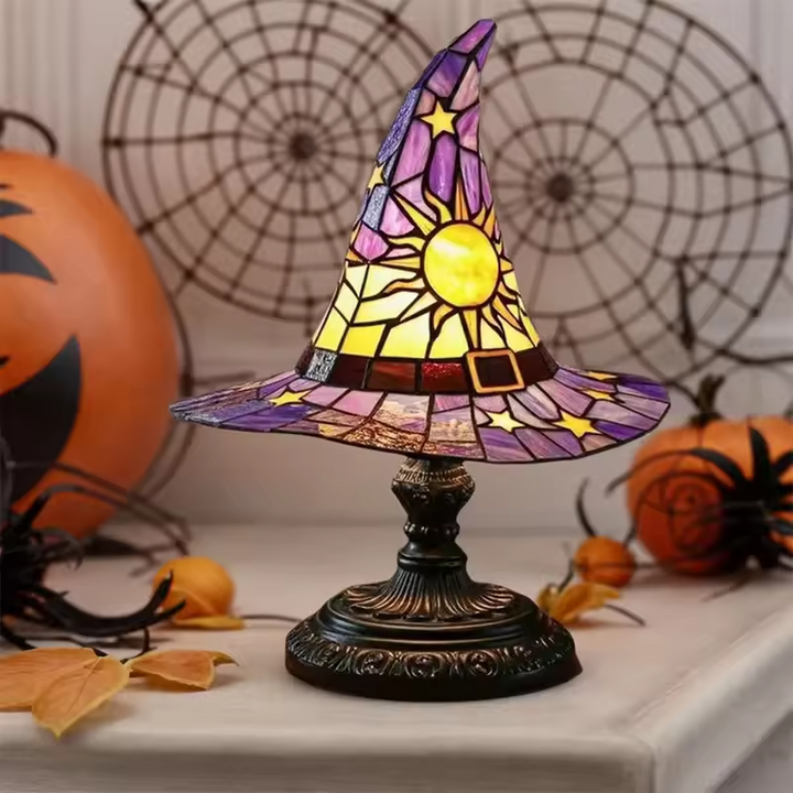 Handcrafted Witch Hat Lamp with Magical Charm