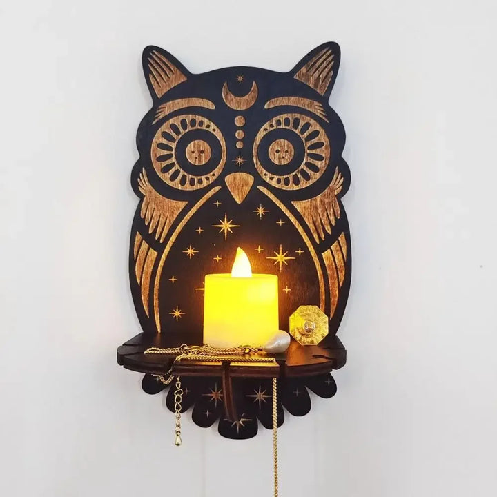Wall Shelf Stone Wall Shelf Hand Wooden Display Stand Hanging Candle Holder Wall Decor Shelves  home decoration shelf decor