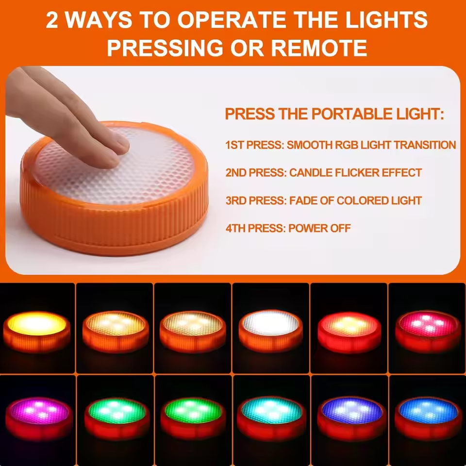 GlowJack – 2 Pack LED Pumpkin Lights with Colorful Charm