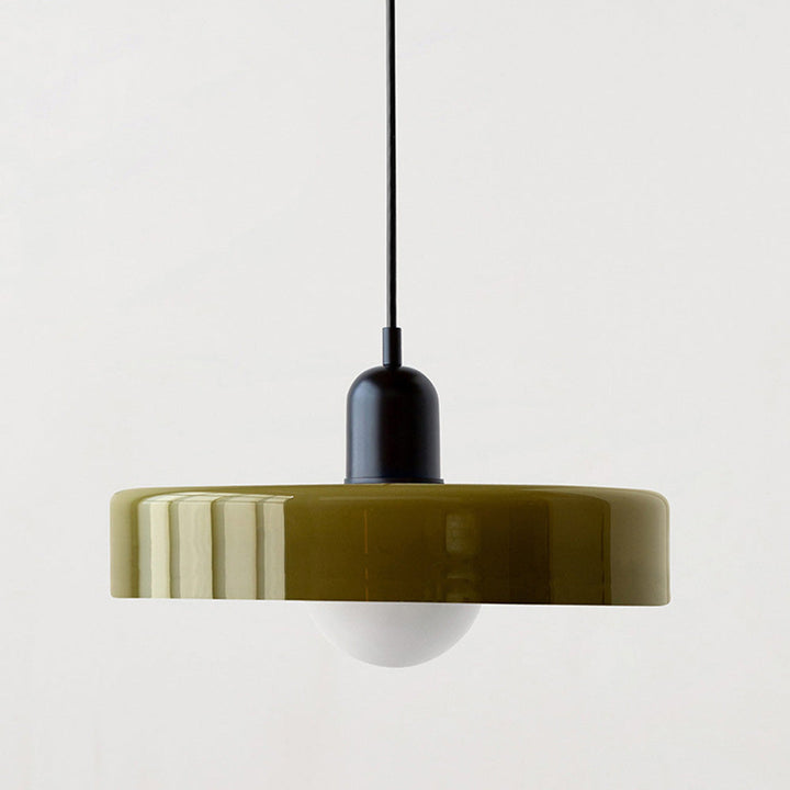 Pendant lamp made of colored glass
