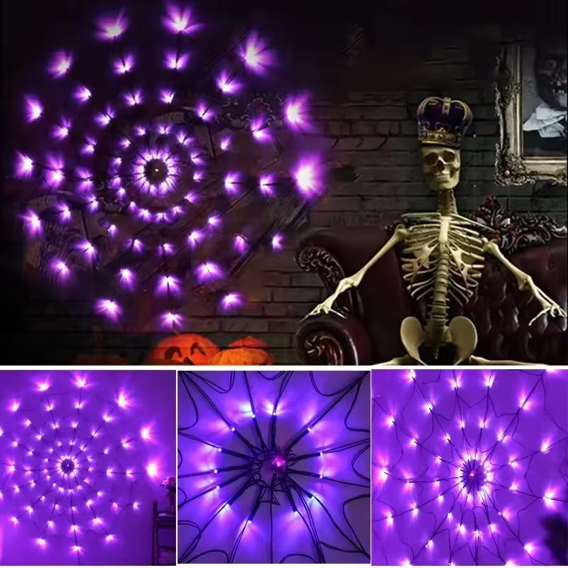WebaGlow – Halloween Spider Web Lights with Spooky Charm