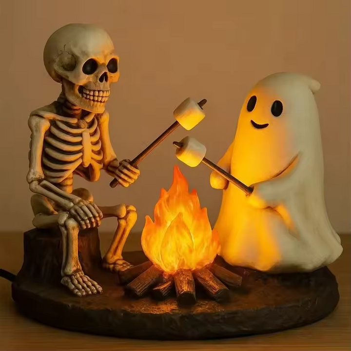 SpookFire – Skeleton & Ghost Campfire Flickering Nightlight