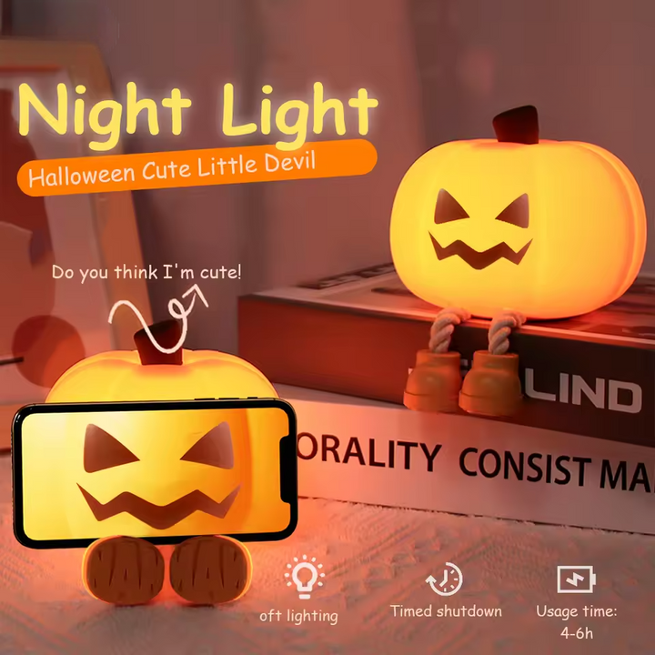 PumpkiGlow – Cozy Night Light with Playful Charm